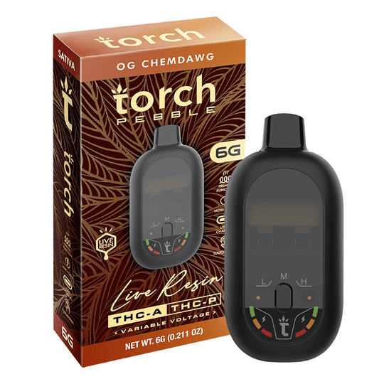 Torch Live Resin 6G Pebble Disposable - OG Chemdawg (Sativa)