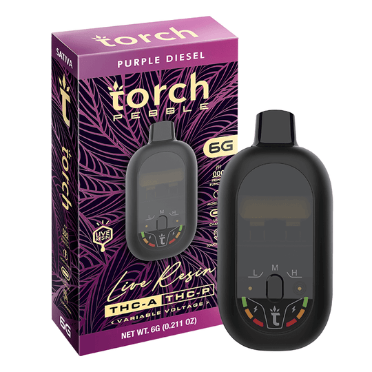 Torch Live Resin 6G Pebble Disposable - Purple Diesel (Sativa)