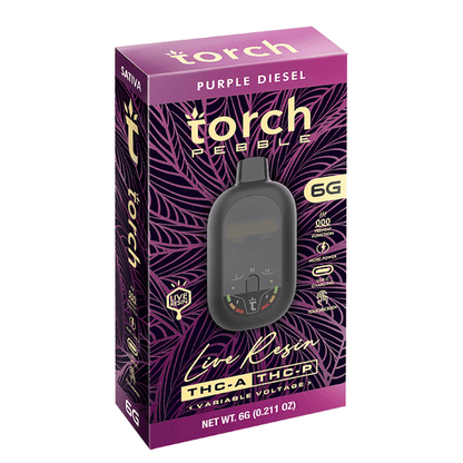 Torch Live Resin 6G Pebble Disposable - Purple Diesel (Sativa)2