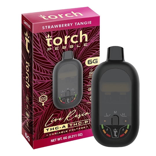 Torch Live Resin 6G Pebble Disposable - Strawberry Tangie (Sativa)