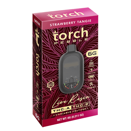 Torch Live Resin 6G Pebble Disposable - Strawberry Tangie (Sativa)2