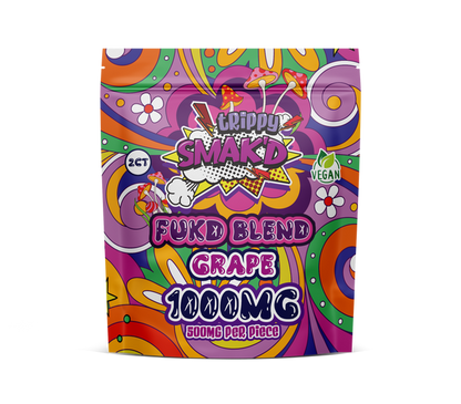 Trippy Smak'd 1000mg Fukd Blend Mushroom Gummies - Grape2