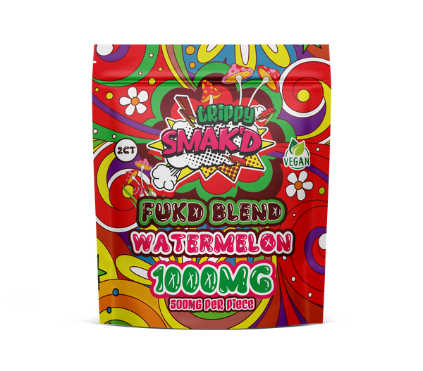 Trippy Smak'd 1000mg Fukd Blend Mushroom Gummies - Watermelon2