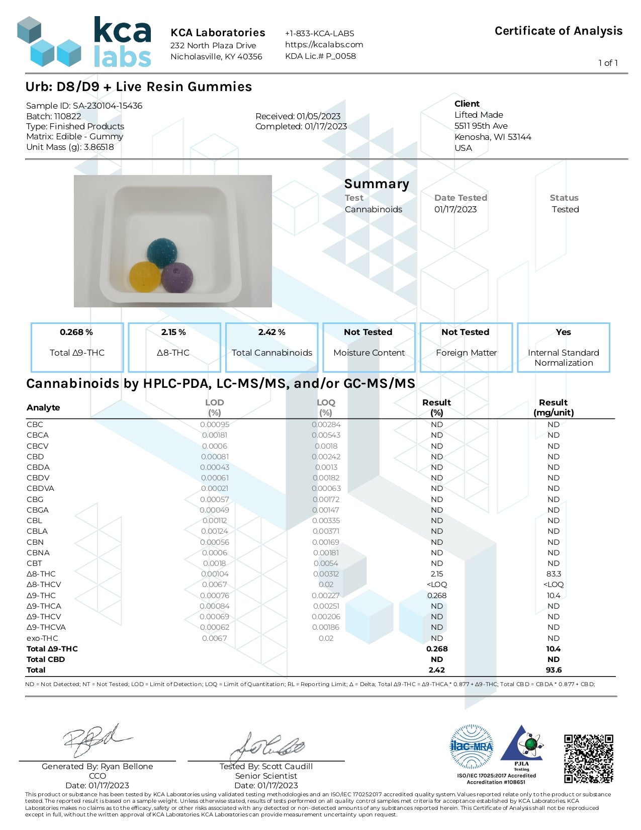 URB D8/D9 THC Gummies 3,500MG