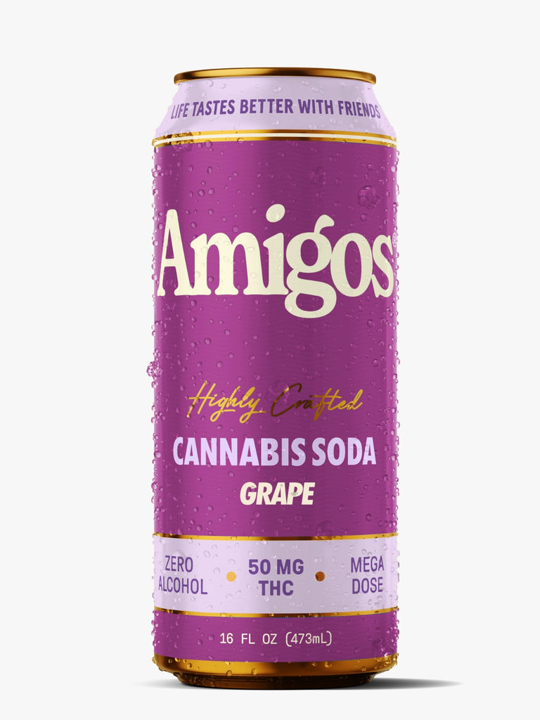 Amigos Highly Crafted Cannabis Soda Grape - 4pk