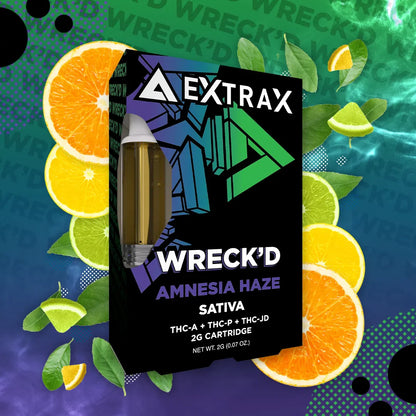 Delta Extrax Wreck’d Cartridges - 2g - Amnesia Haze (Sativa) 2