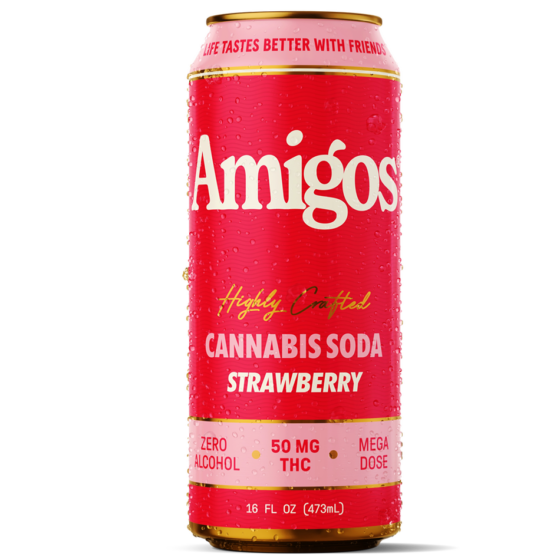 Amigos Highly Crafted Cannabis Soda Strawberry - 4pk