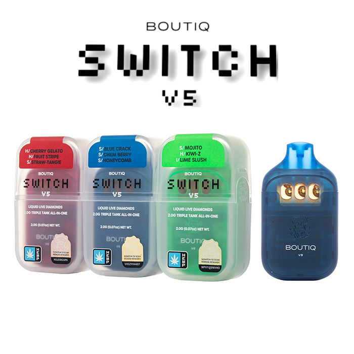 Boutiq Switch V5 THC-P 2G Disposable | Triple Tank All in One - 10ct Box