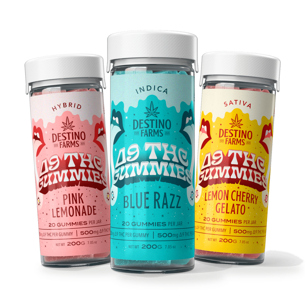 Destino Farms D9 500mg THC Gummies - 20ct Jar