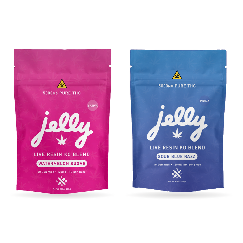 Jelly KO Blend 5000mg THC Live Resin Gummies - 40ct Bag