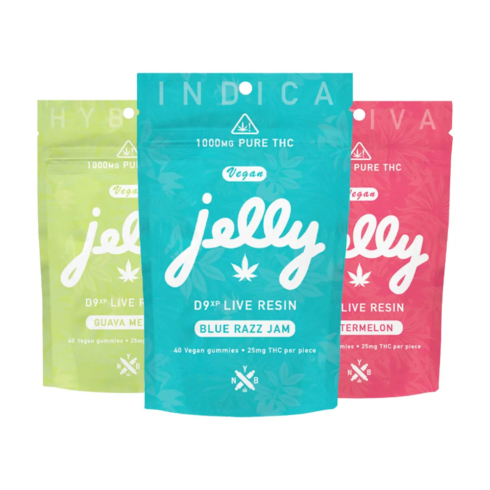 Jelly D9XP 1000mg THC Live Resin Gummies - 40ct Bag