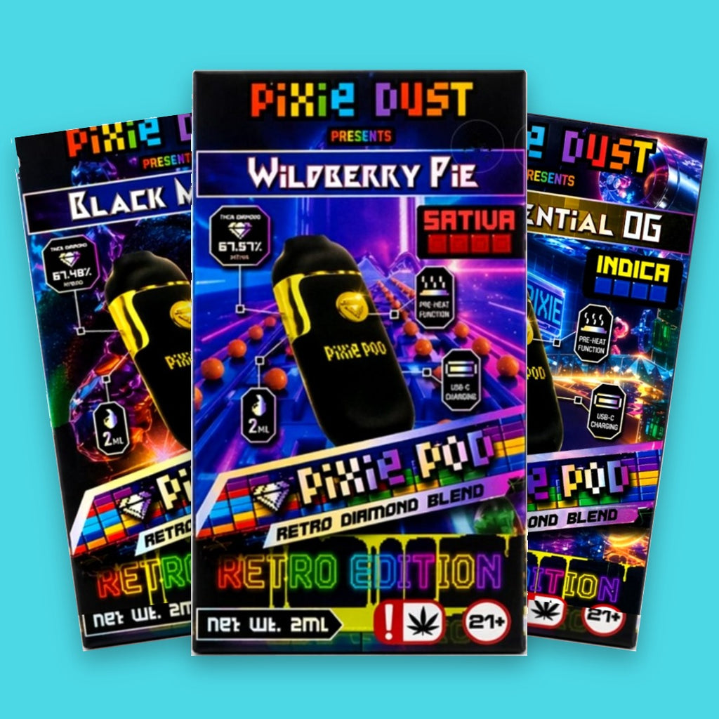 Pixie Dust THC-A Retro Diamond Blend 2ml Disposable Vapes - 5ct Box