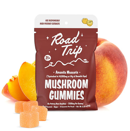 Road Trip “Amanita Muscaria” Mushroom 4ct Gummies - Peach