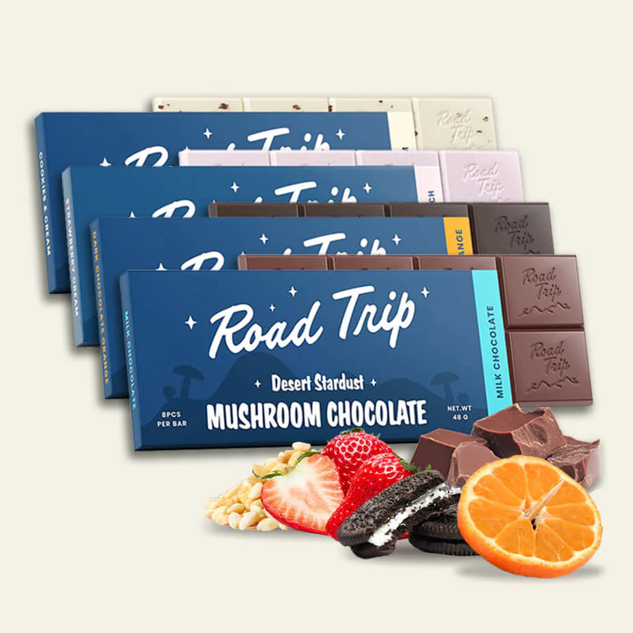 Road Trip Mushroom Chocolate Bars - 10ct Display