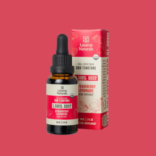 Lazarus Naturals Full Spectrum CBD Tincture - Strawberry Lemonade