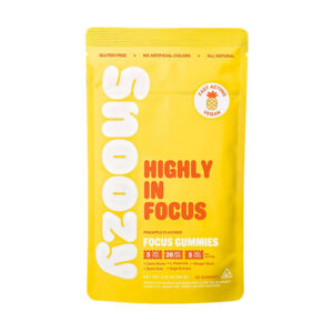 Snoozy - Highly In Focus Gummies Pineapple THC, CBD, and CBG - 20 Count