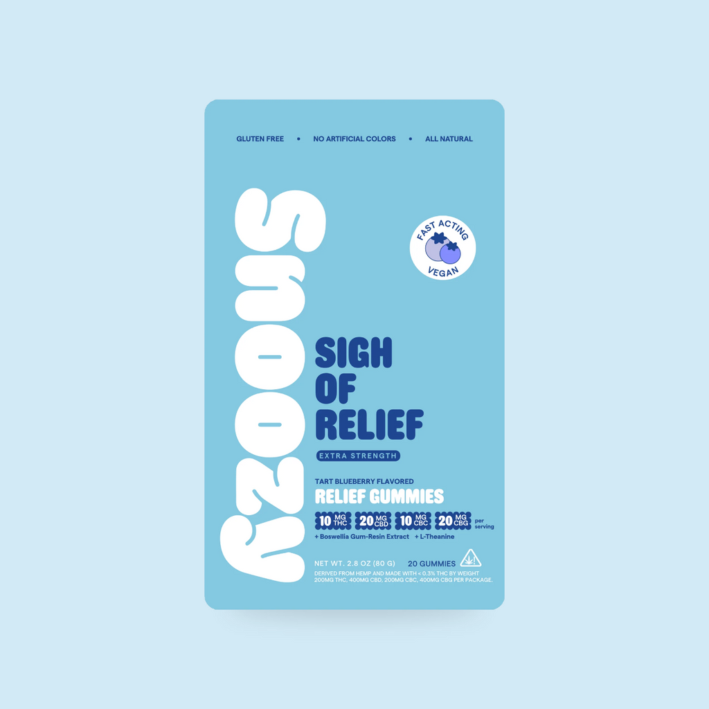 Snoozy Sigh of Relief Tart Blueberry Gummies - 20ct Bag