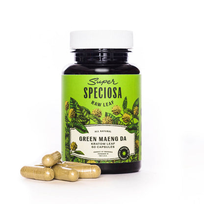 Super Speciosa Green Maeng Da Kratom Leaf Capsules