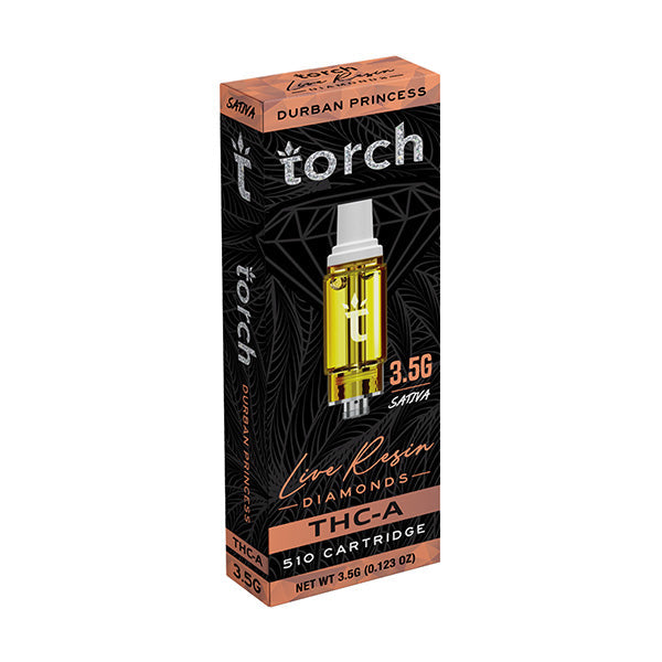 torch live resin diamondds thca 3.5g cartridge durban princess