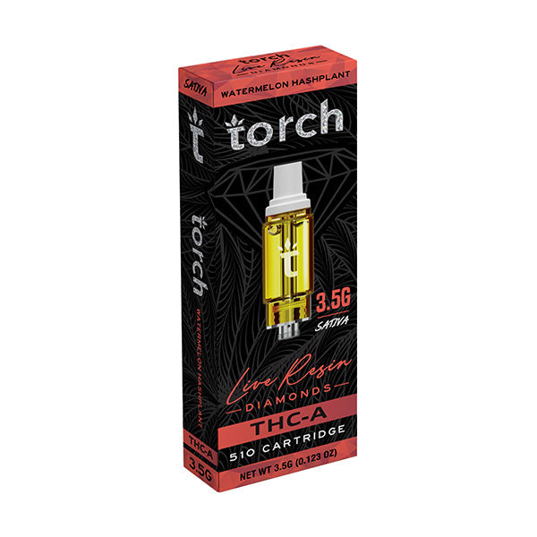 torch live resin diamondds thca 3.5g cartridge watermelon hashplant