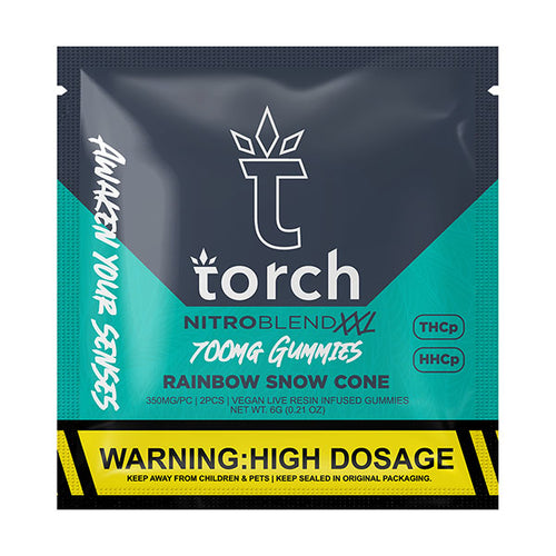 Torch Nitro Blend XXL 700mg Gummies | 2ct - Rainbow Snowcone