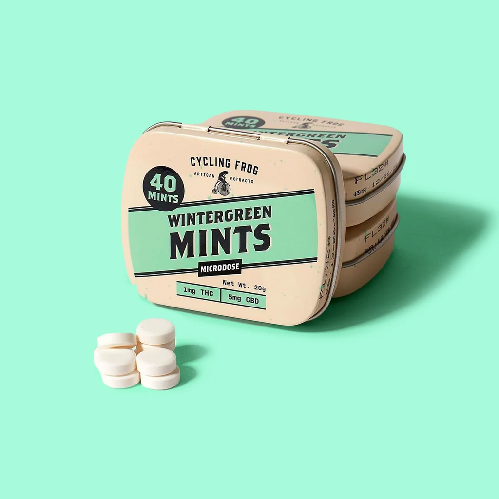 Cycling Frog 40ct Wintergreen Mints - 1mg THC + 5mg CBD