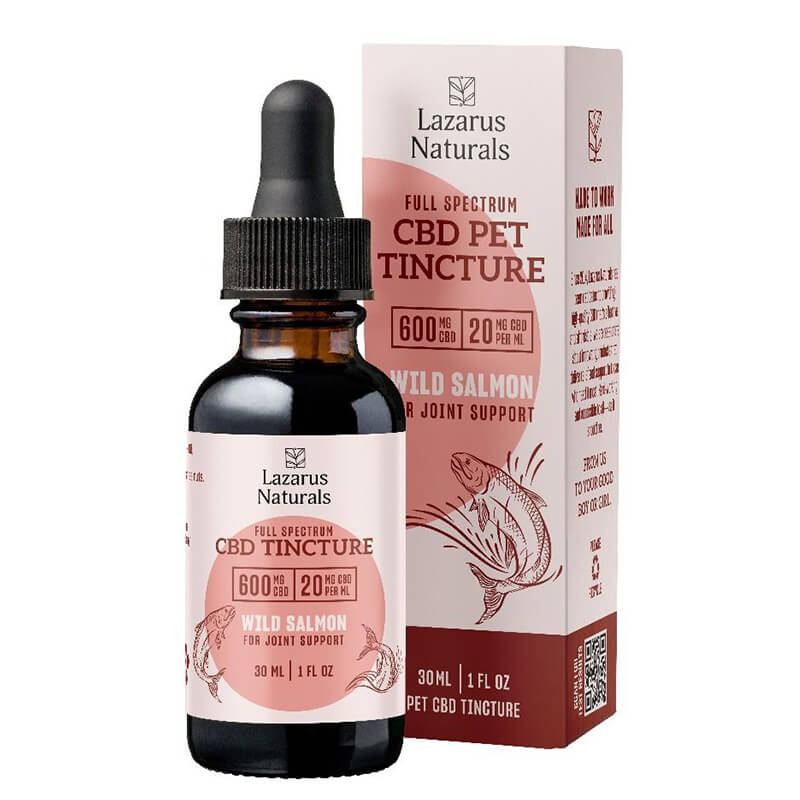 Lazarus Naturals - CBD Pet Tincture - Full Spectrum Wild Salmon Formula - 600mg-2400mg