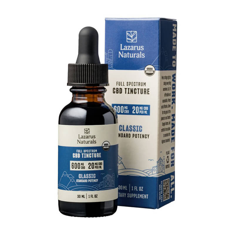 Lazarus Naturals - CBD Tincture - Full Spectrum Classic - 600mg-6000mg